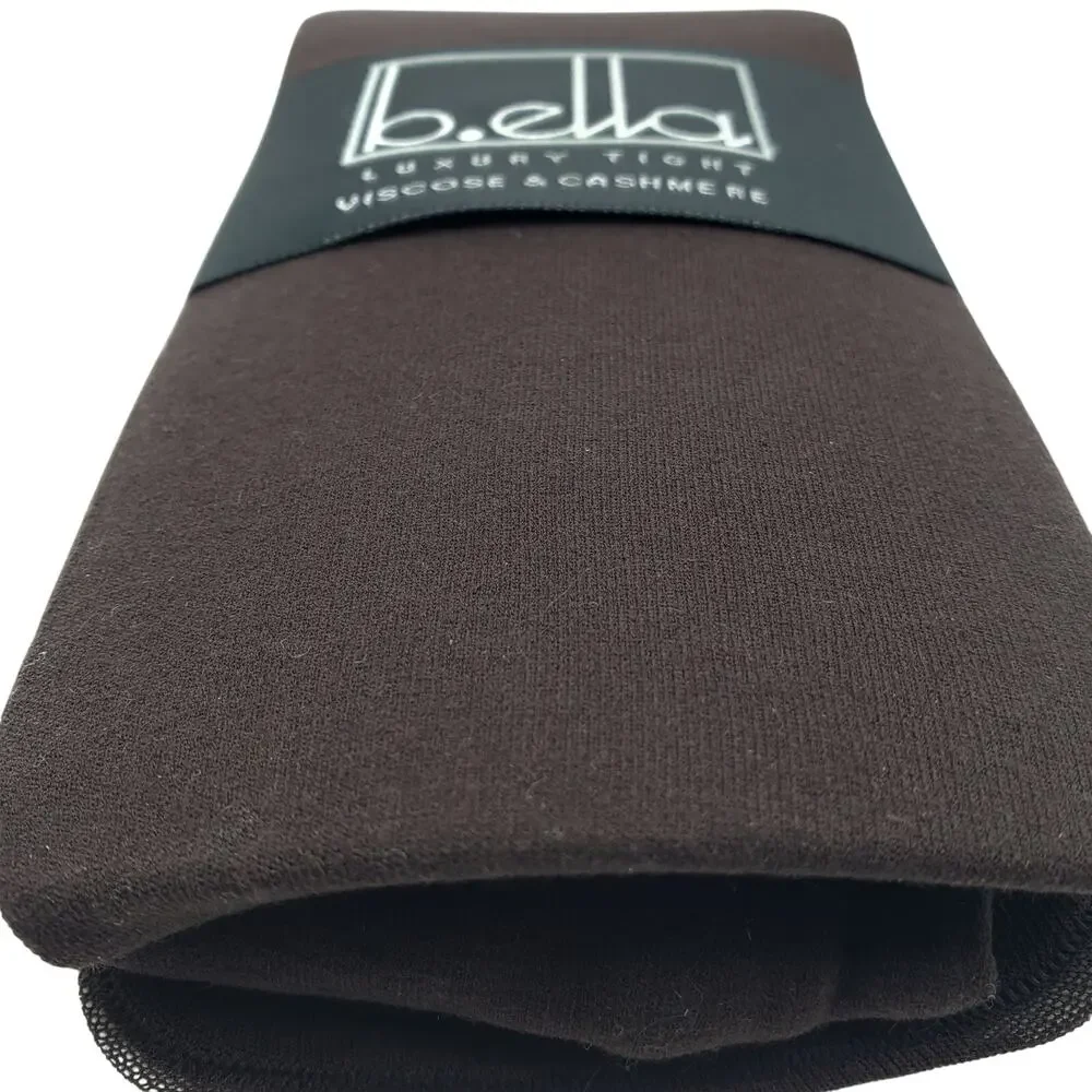 Italian Cashmere Tights Espresso Brown SMALL B.ella Georgia Viscose Blend NWT